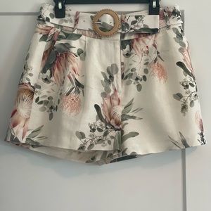 Express Floral Linen/Cotton Shorts Size 8
